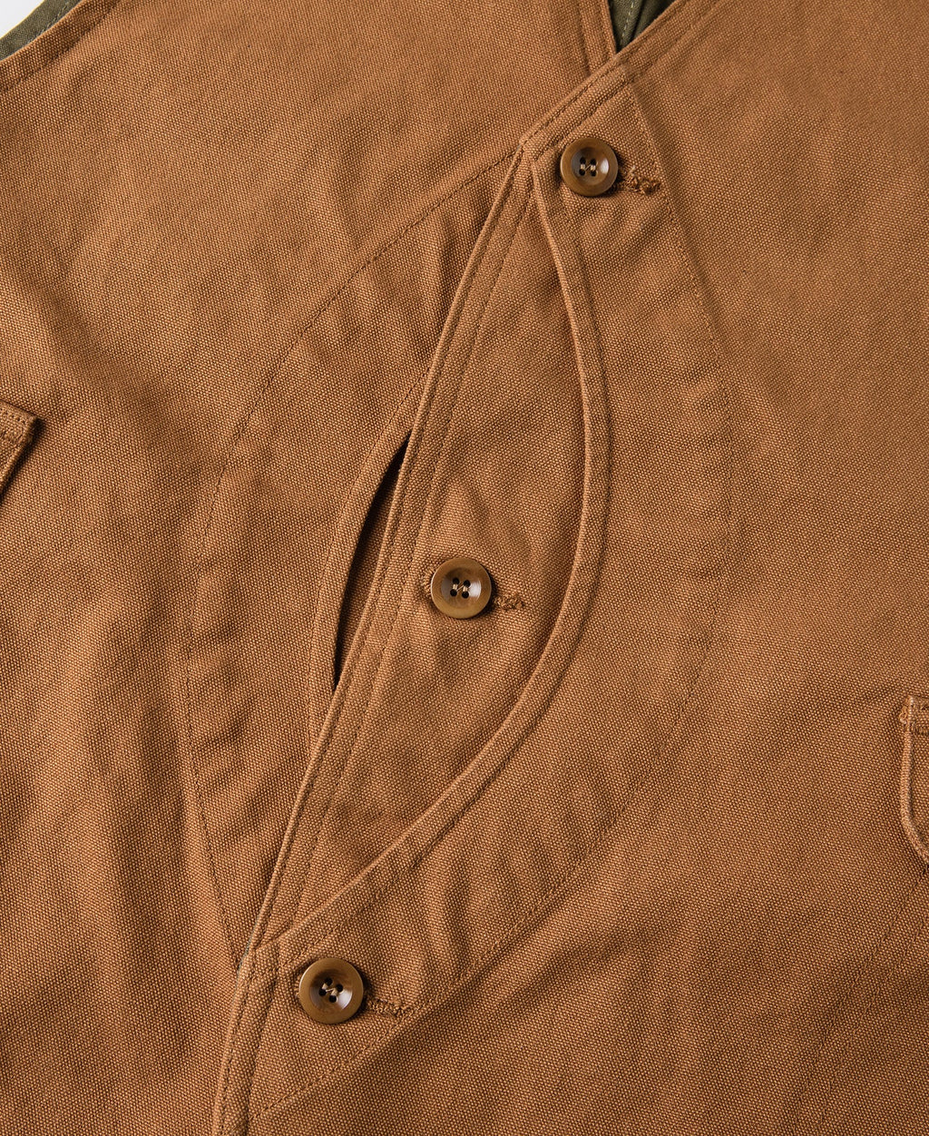 Gilet vintage en toile avec poche pour gibier, marron gingembre, boutonné devant, vêtement d'extérieur utilitaire