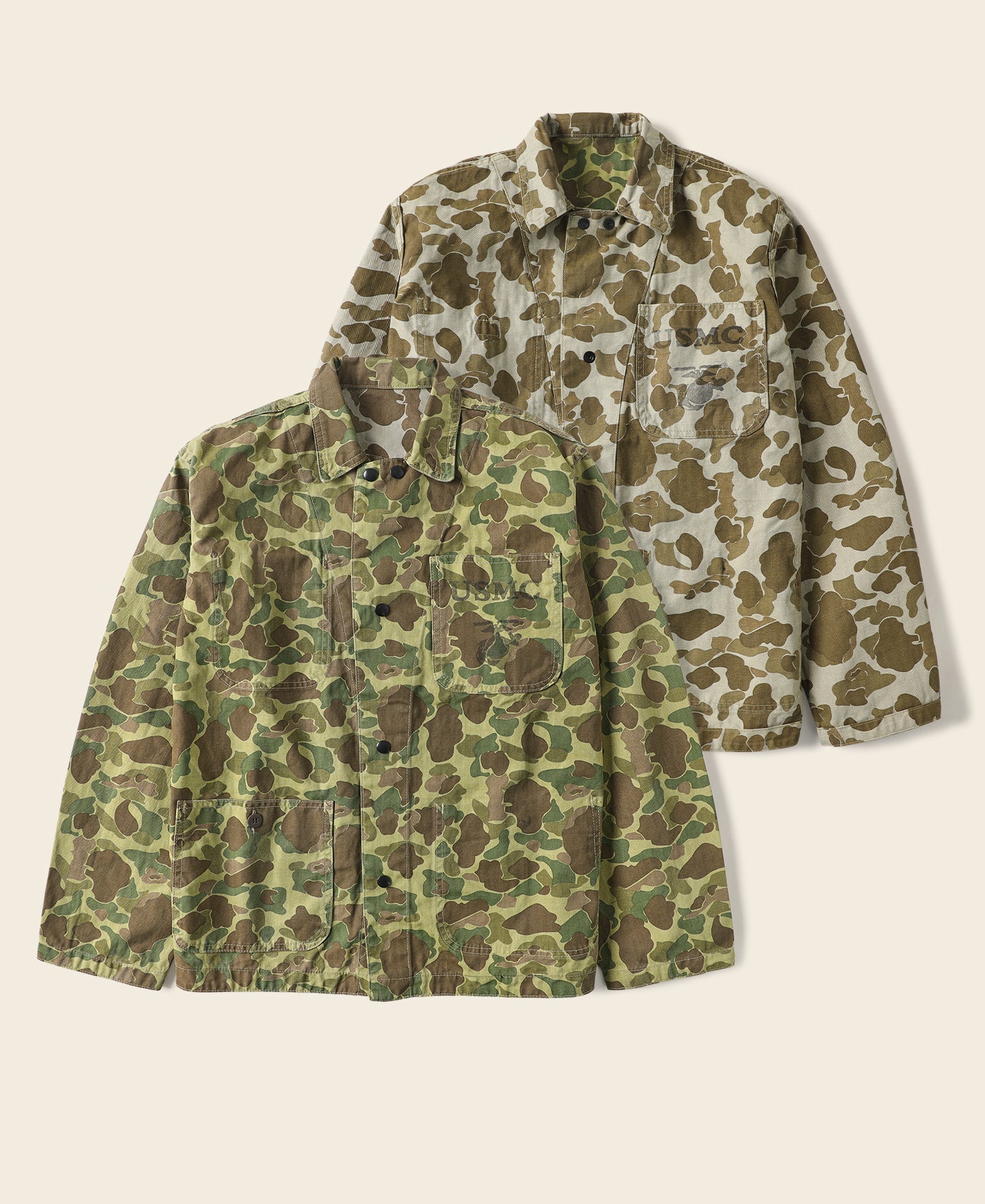 Veste militaire camouflage de chasseur de canards vintage multi-poches coupe décontractée