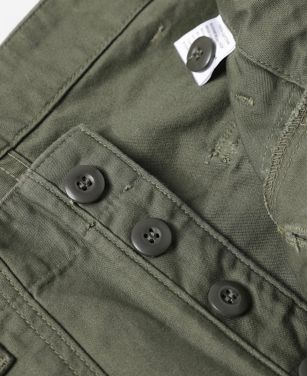 Pantalon treillis vert olive coupe décontractée taille haute jambe large