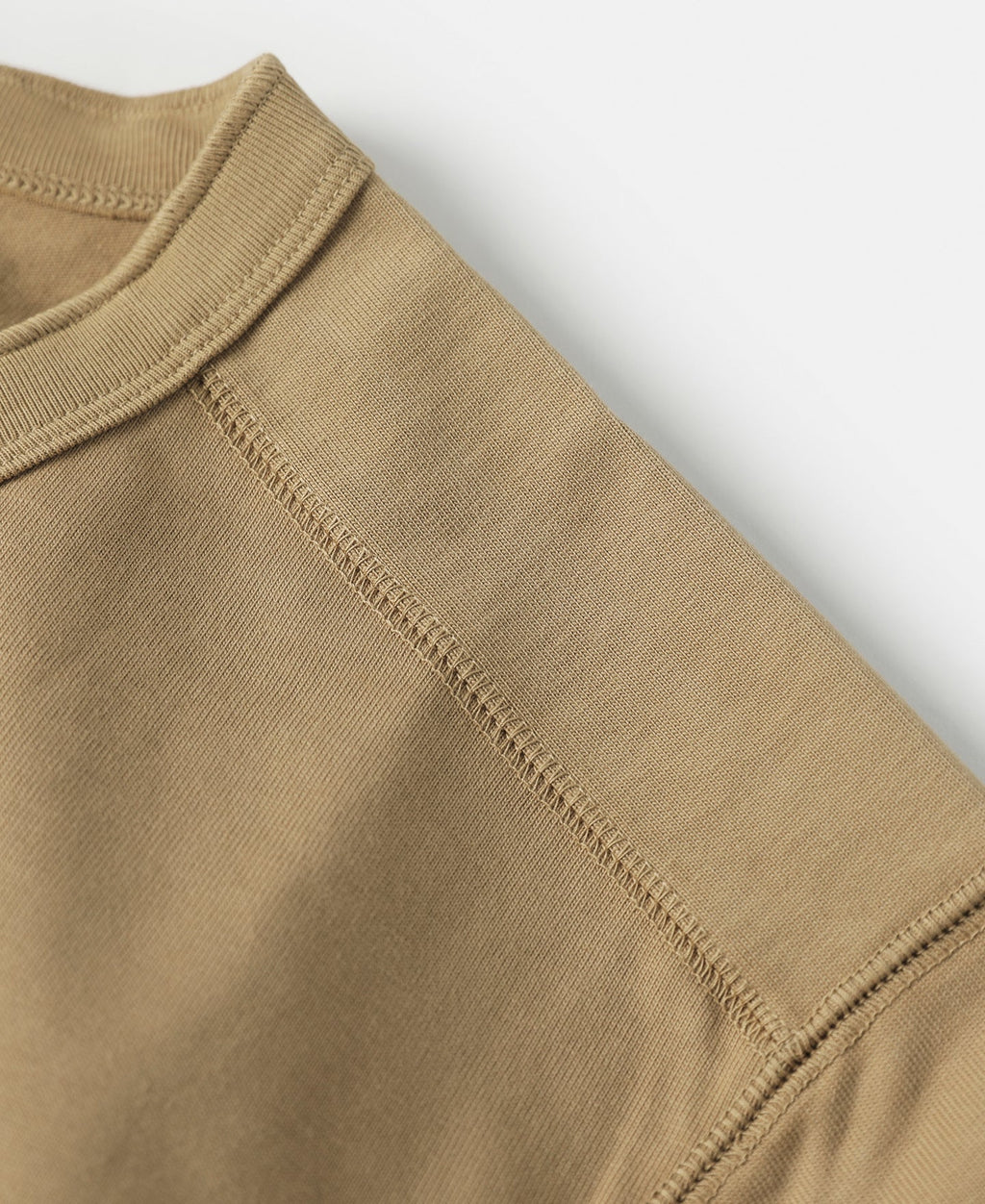 T-shirt Henley en coton épais à manches courtes Kaki Patte de boutonnage Coupe décontractée