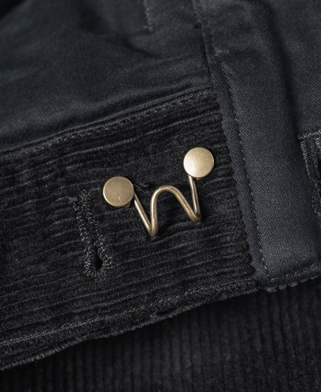 Pantalon de travail en velours côtelé noir résistant, taille haute, coupe droite