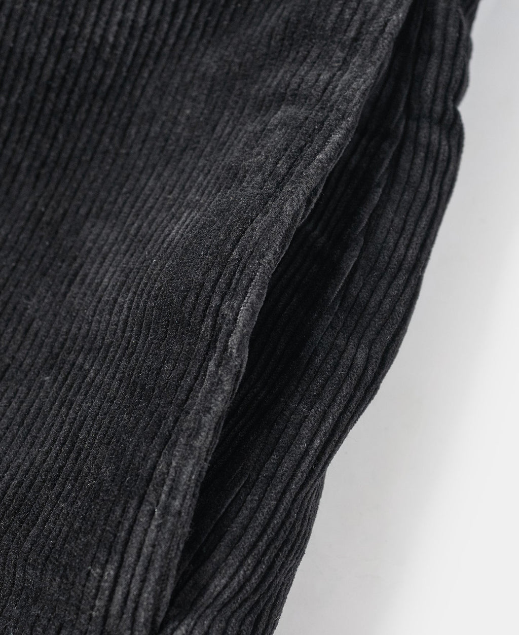 Pantalon de travail en velours côtelé noir résistant, taille haute, coupe droite