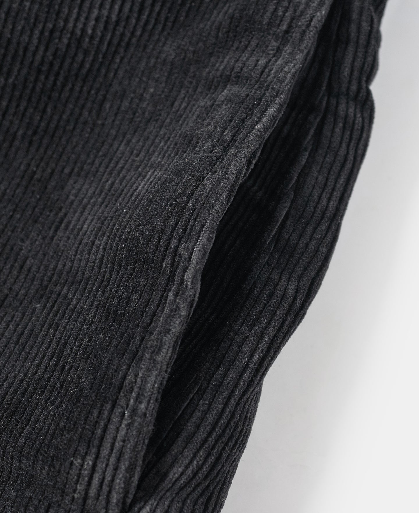 Pantalon de travail en velours côtelé noir résistant, taille haute, coupe droite