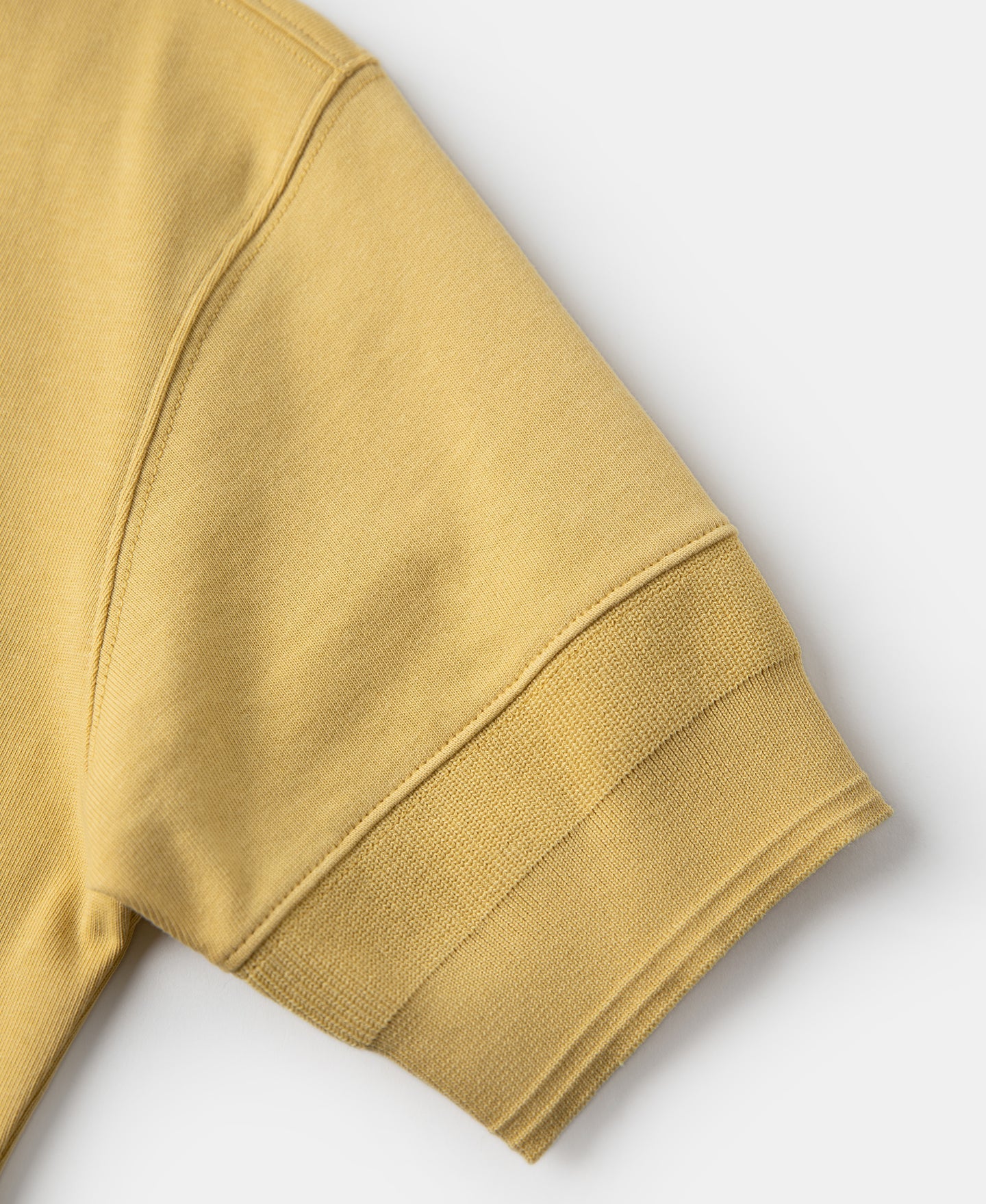 T-shirt Henley homme jaune à manches courtes et coupe slim en coton