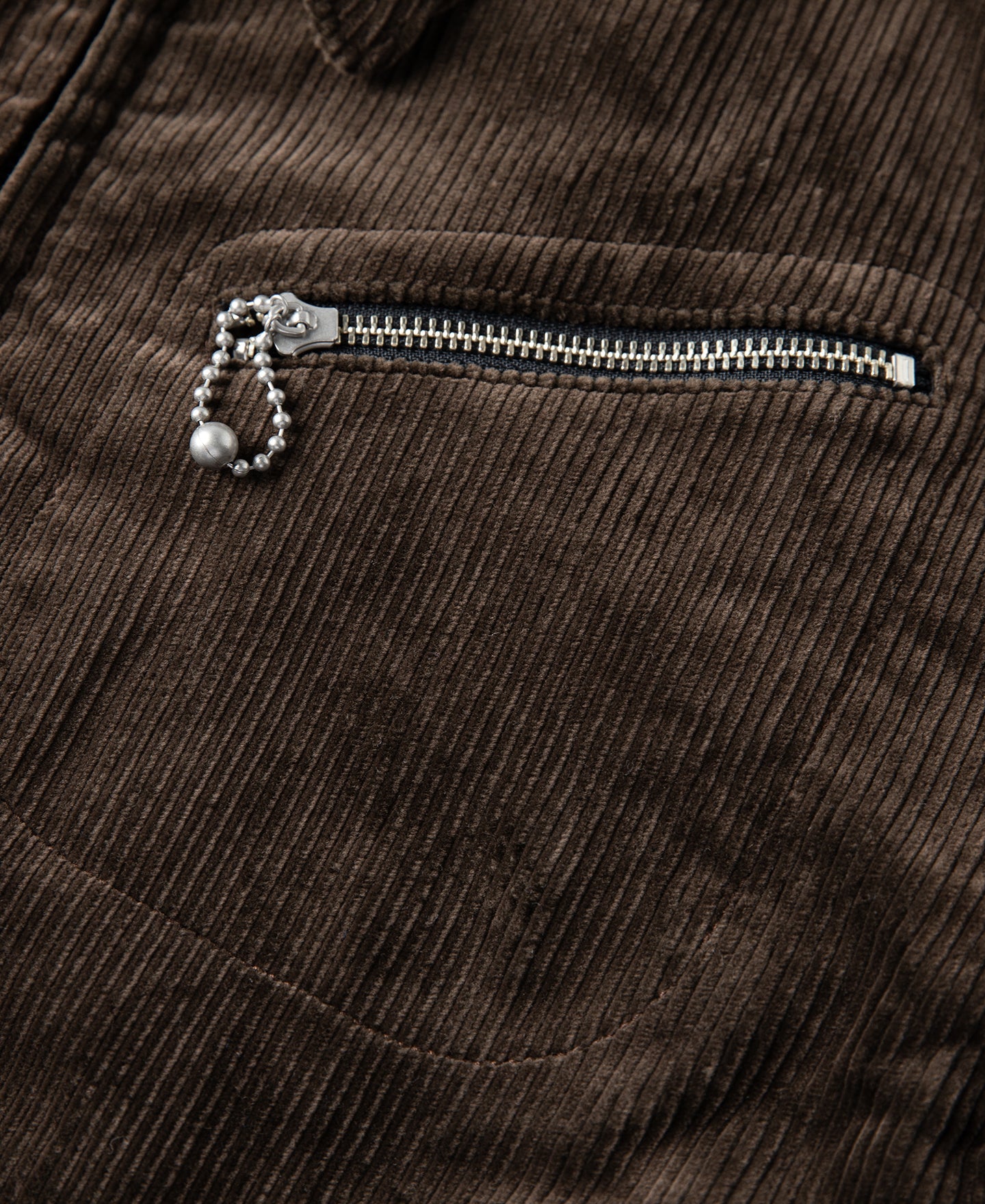 Veste décontractée zippée en velours côtelé épais marron style cosaque pour homme