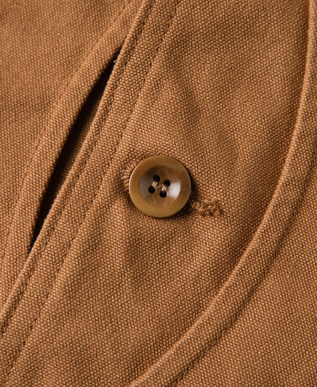 Gilet vintage en toile avec poche pour gibier, marron gingembre, boutonné devant, vêtement d'extérieur utilitaire