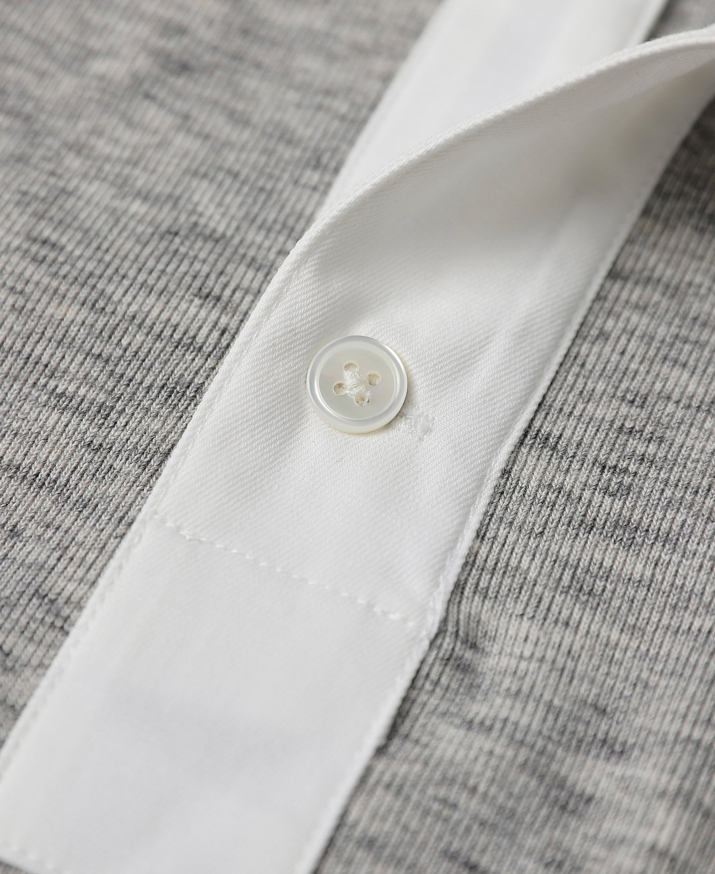 Chemise Henley à manches longues pour homme, lourde, avec patte de boutonnage grise