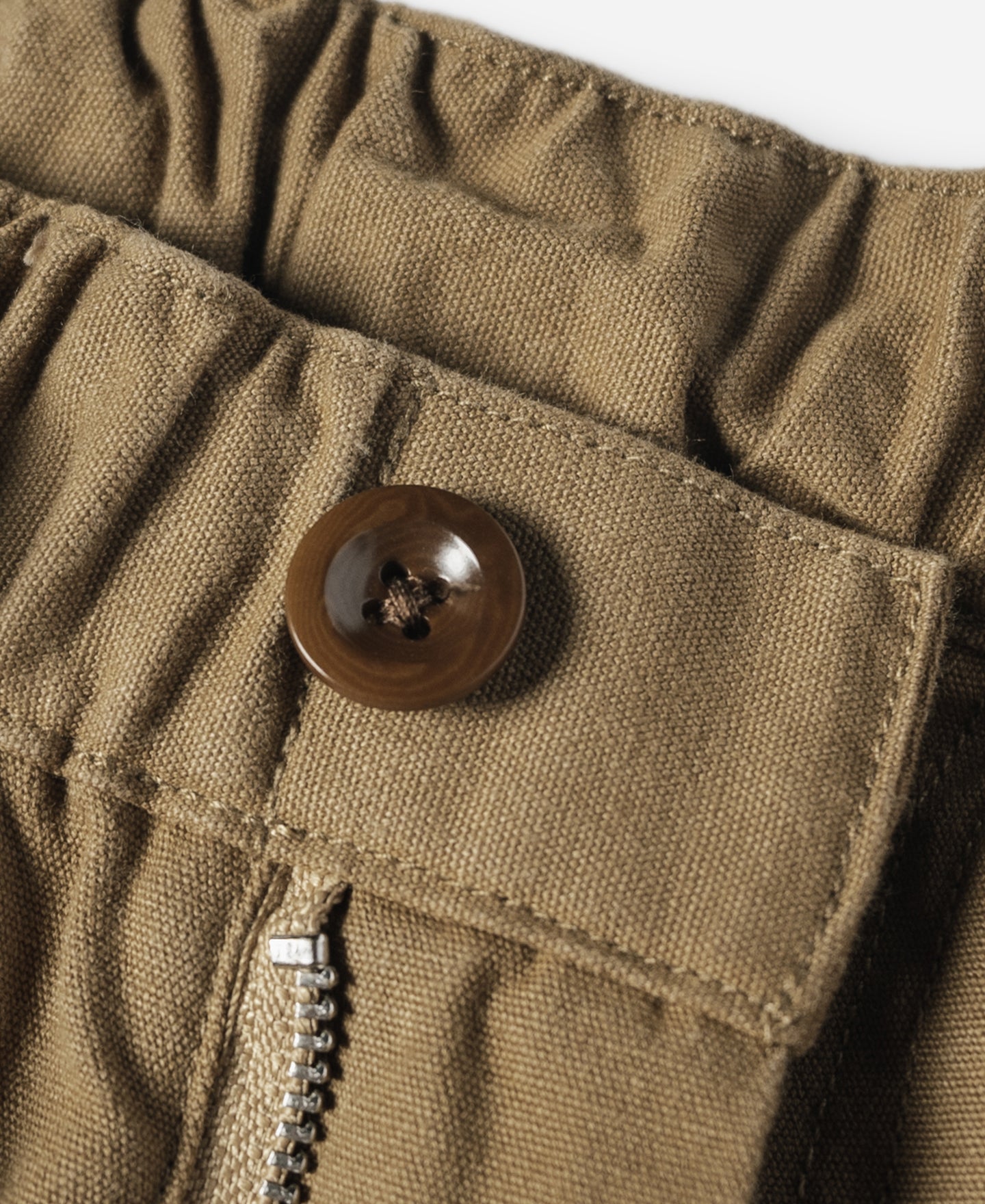Pantalon d'escalade kaki en toile de coton avec ceinture élastique