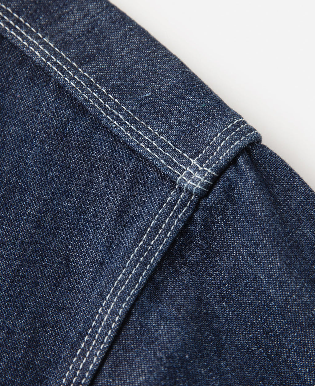 Chemise de travail à manches longues en denim bleu épais avec poches poitrine