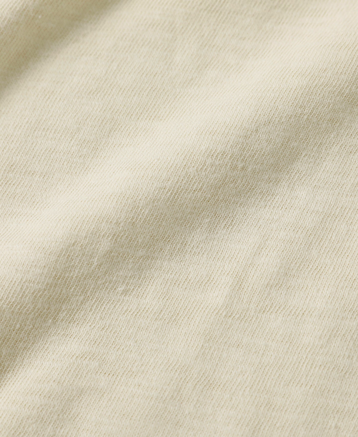 T-shirt Henley à manches courtes en coton flammé blanc cassé avec patte de boutonnage