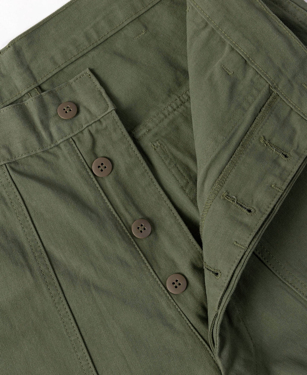 Pantalon treillis coupe décontractée vert olive, jambe large, style workwear