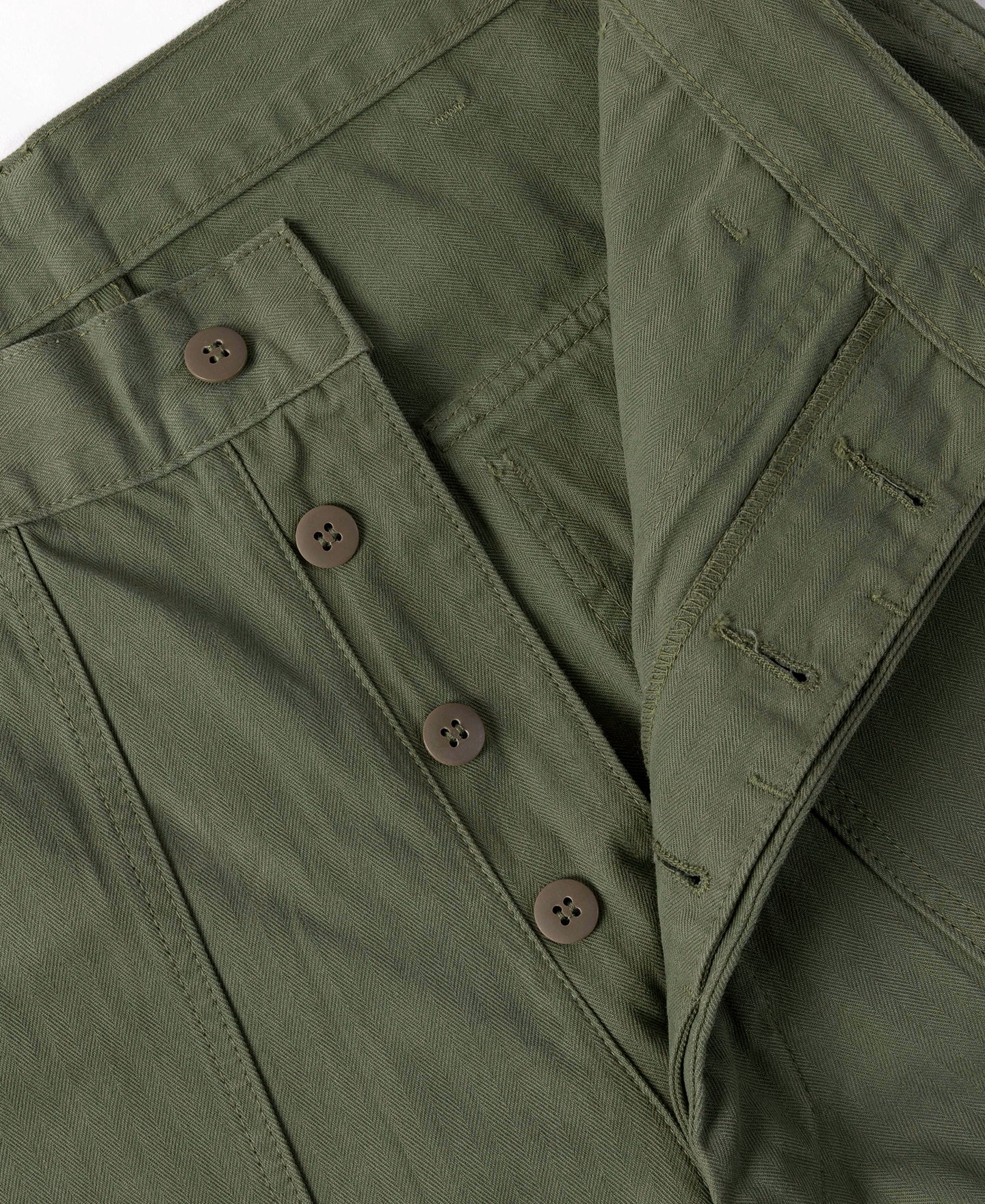Pantalon treillis coupe décontractée vert olive, jambe large, style workwear
