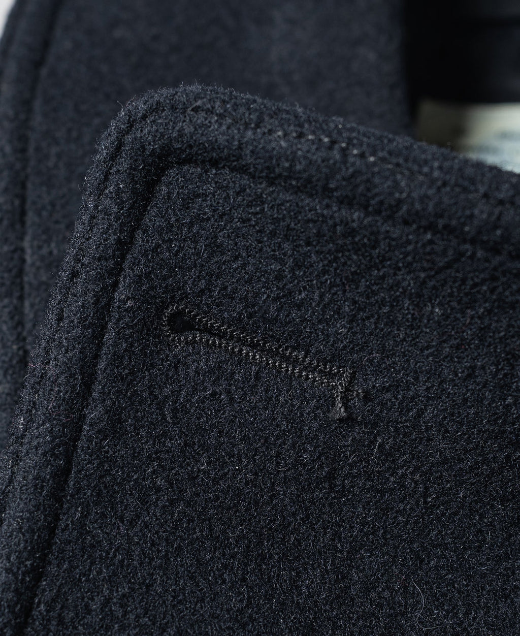 Caban en laine croisé bleu marine classique Manteau court pour homme