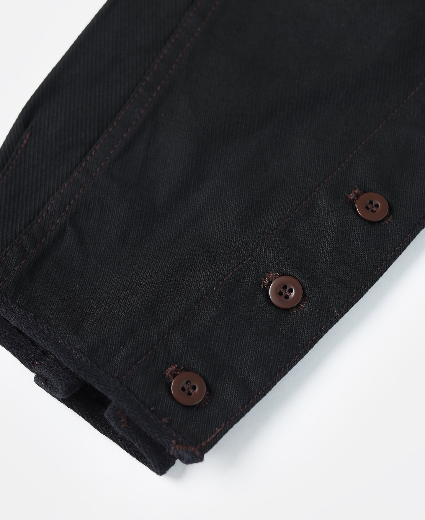 Culotte d'équitation noire vintage Taille haute Bouton aux poignets Pantalon fuselé