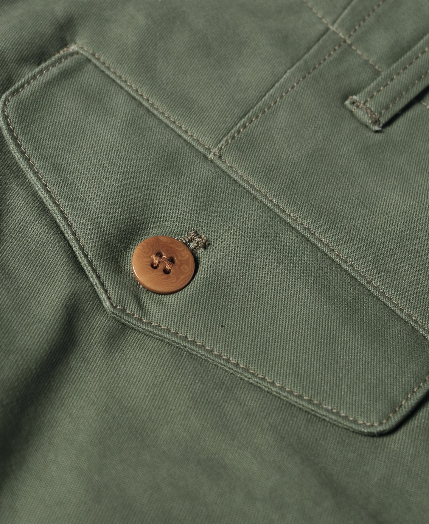 Pantalon Chino Kaki Vert Coupe Droite Style Militaire Vintage