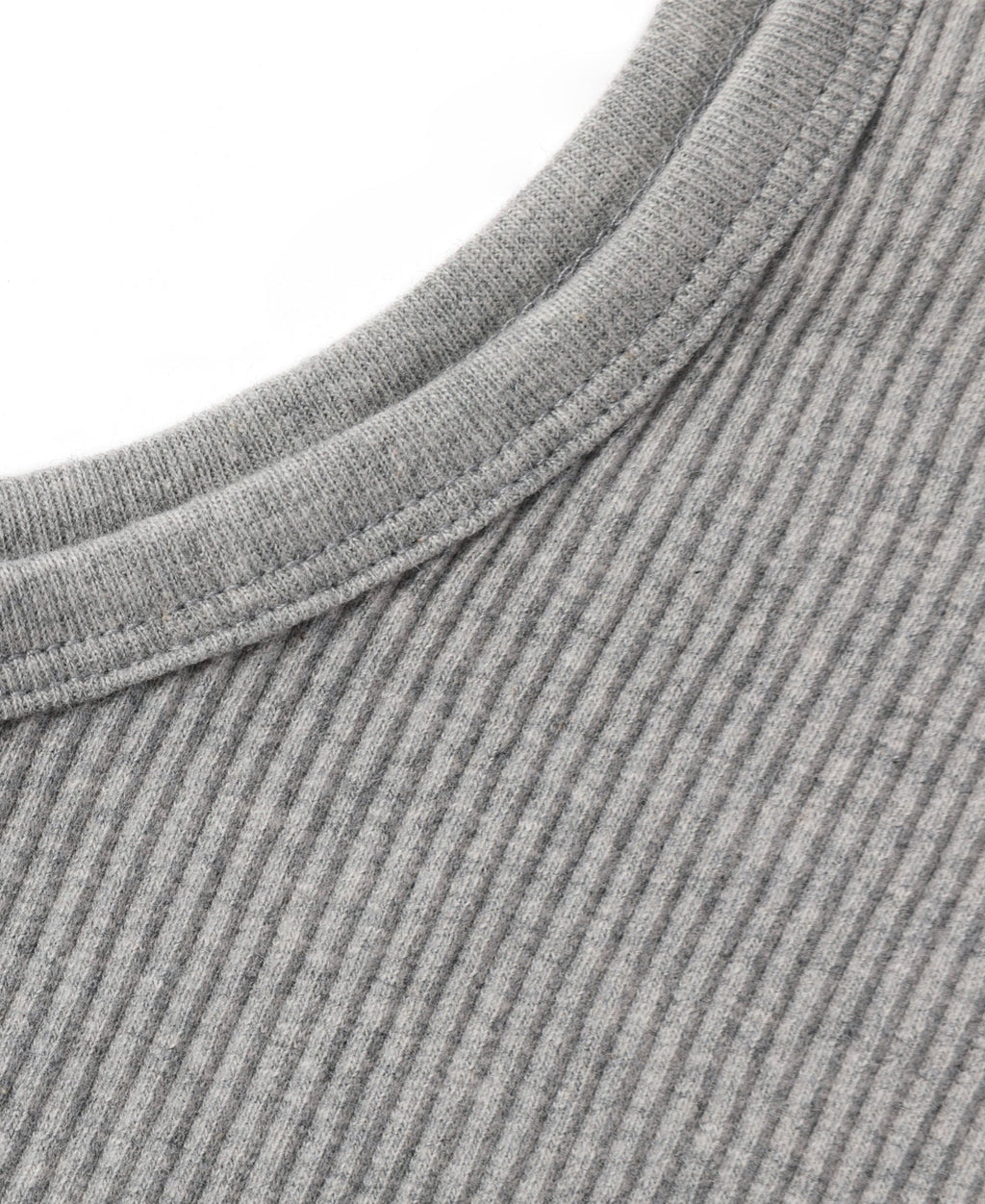 Débardeur côtelé en coton épais sans manches gris