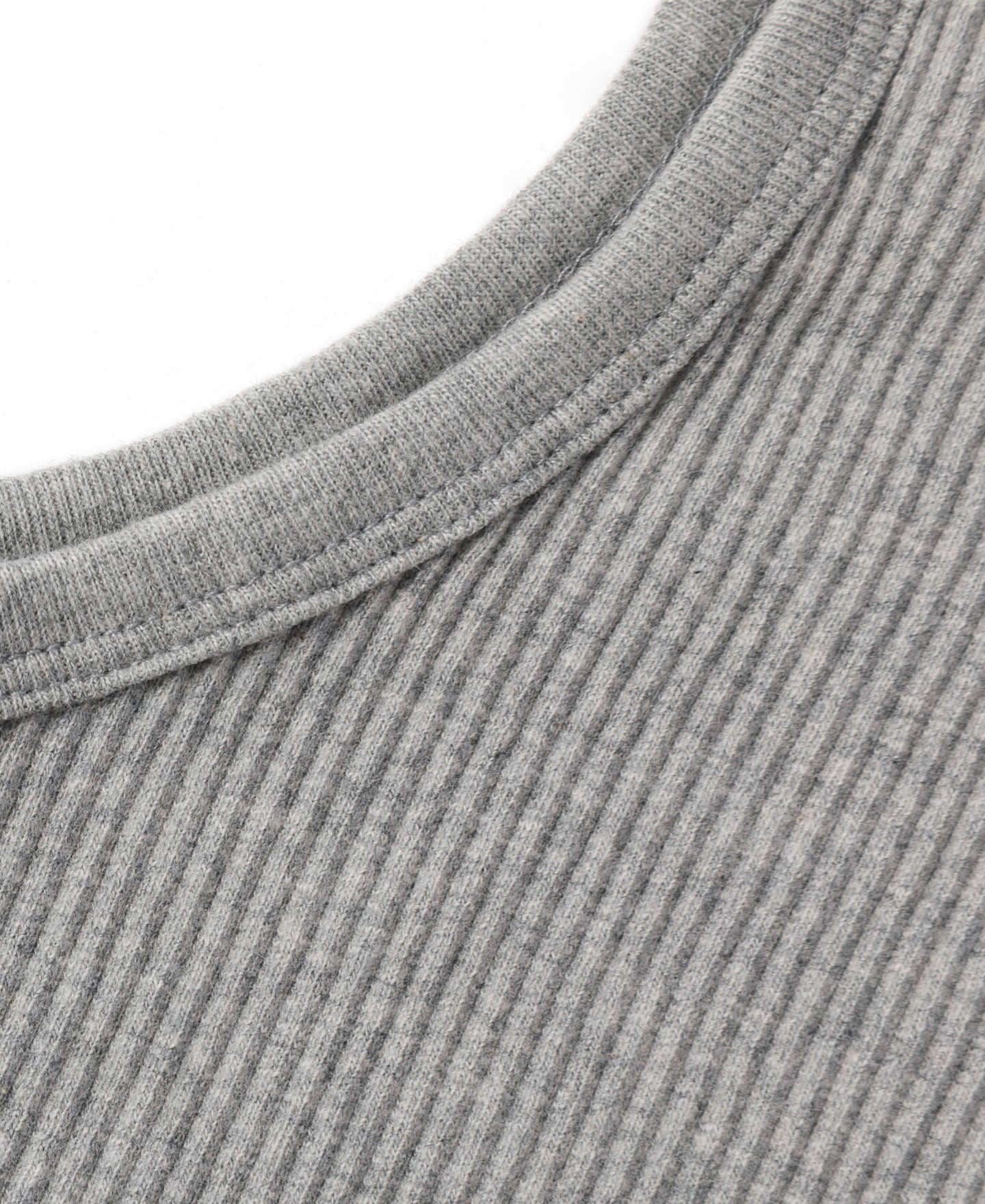 Débardeur côtelé en coton épais sans manches gris