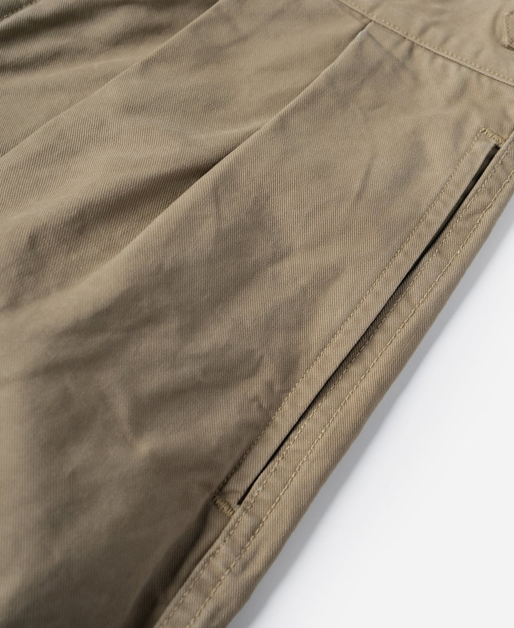 Pantalon de combat taille haute pour homme, double pli, jambe droite, kaki