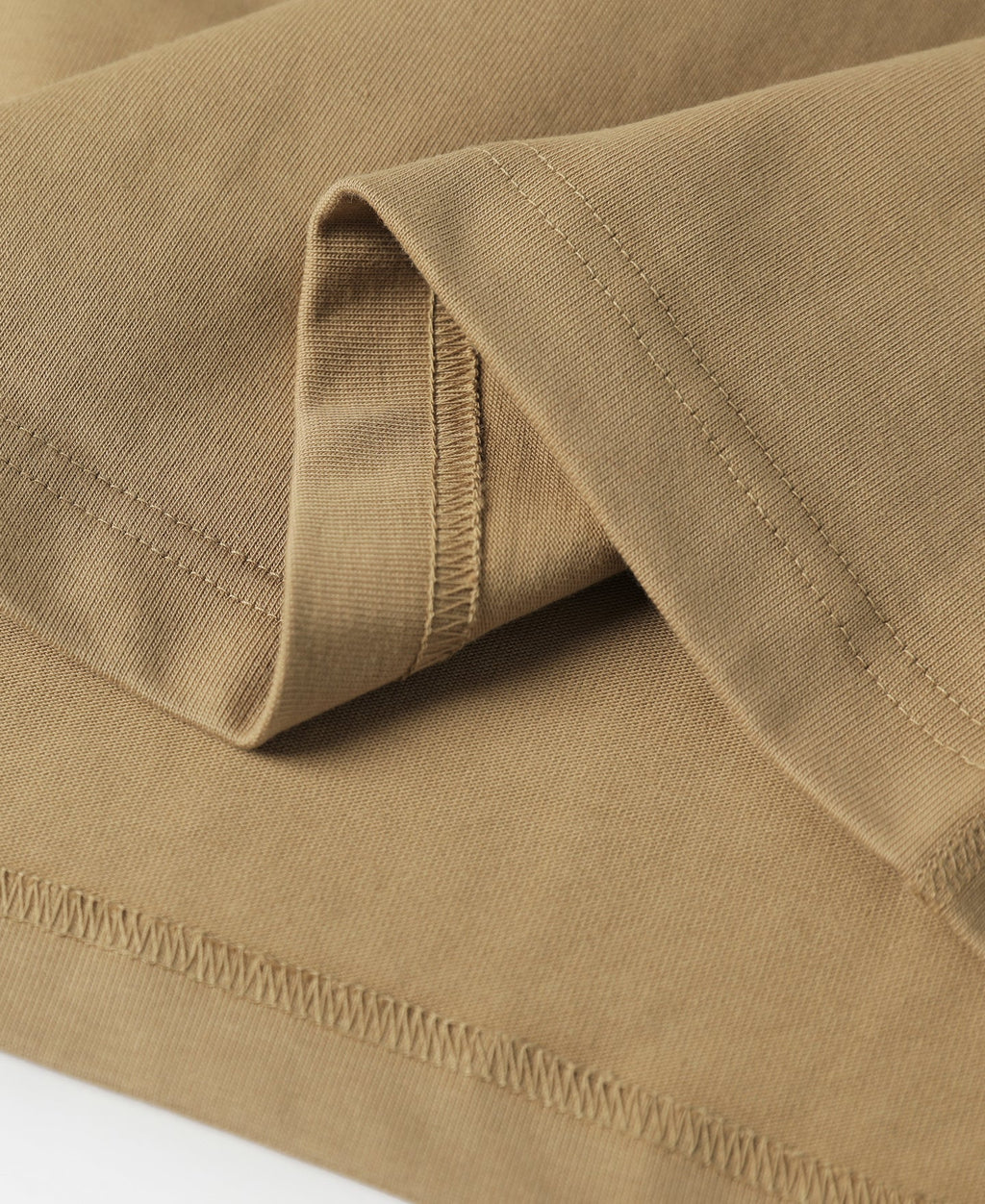 T-shirt Henley en coton épais à manches courtes Kaki Patte de boutonnage Coupe décontractée