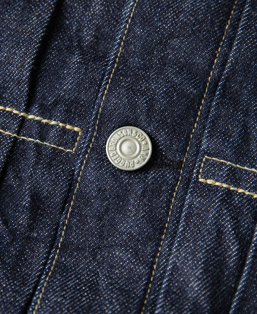 Blouson camionneur en jean doublé de couverture indigo, poche poitrine simple, style vintage