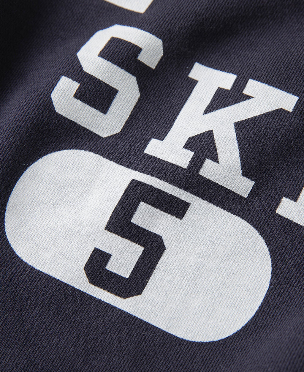 Sweat-shirt ras du cou épais en molleton avec motif ski marine