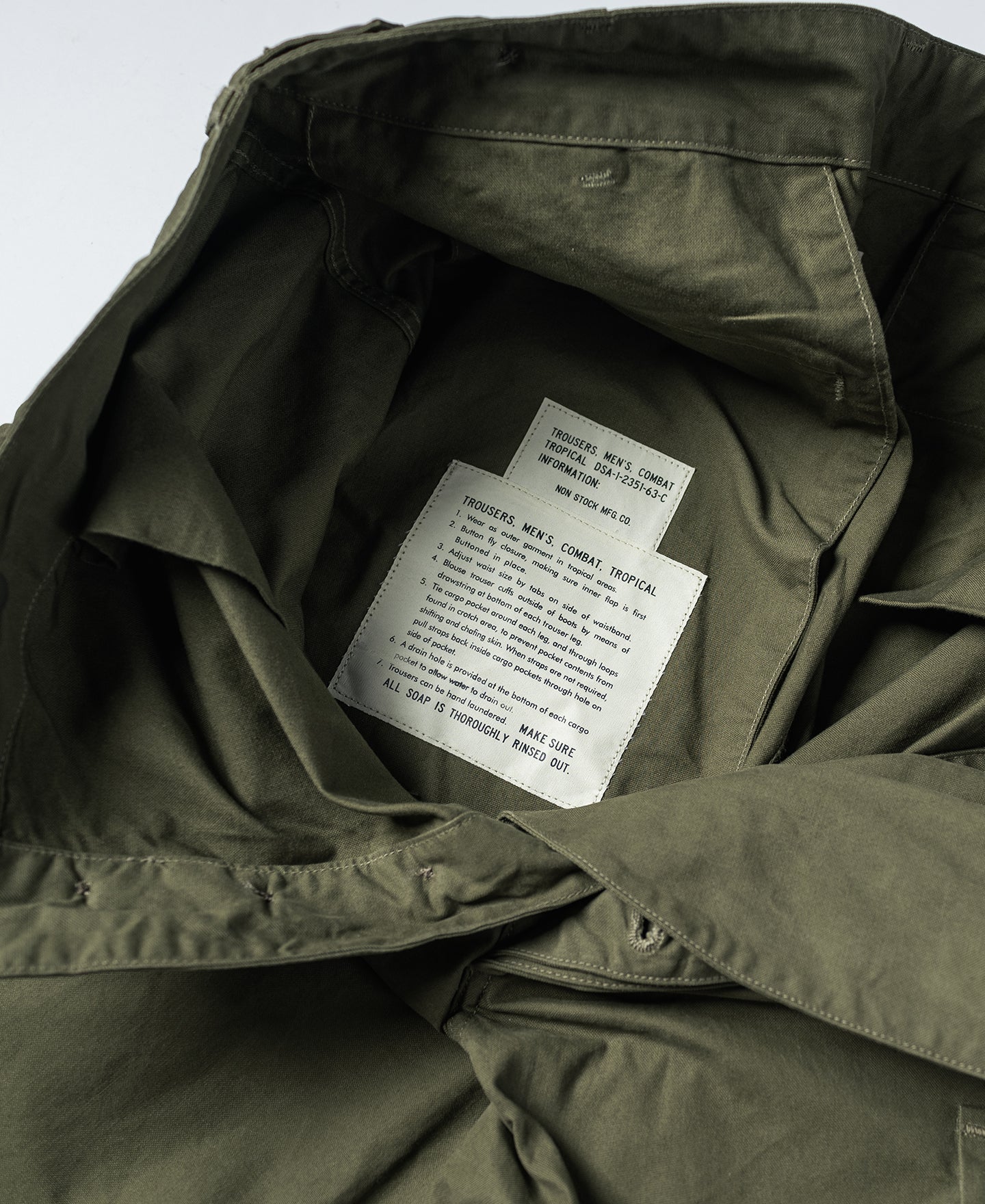 Pantalon militaire "Jungle Fatigue" modèle 1963