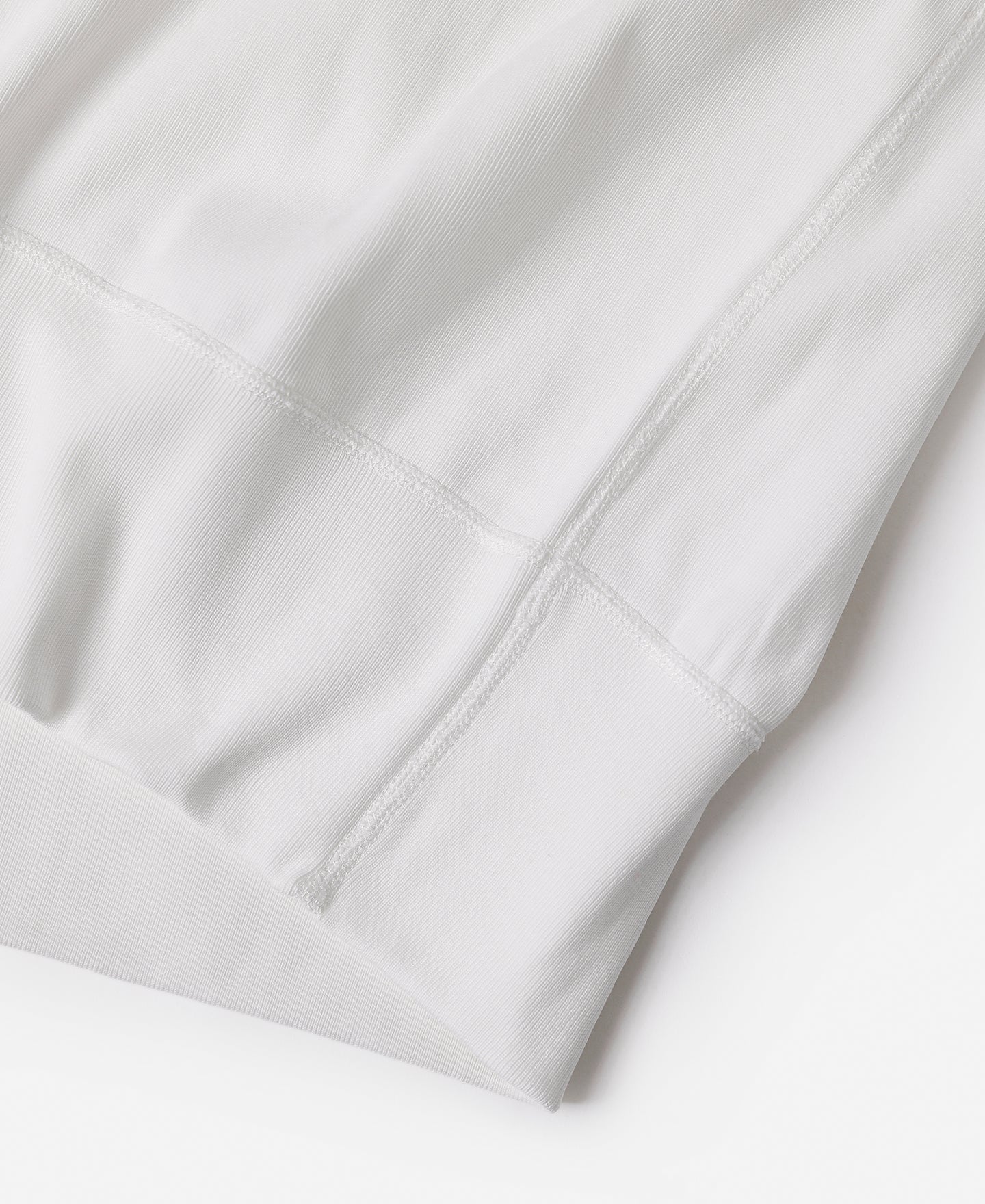 T-shirt Henley manches longues en coton épais Patte de boutonnage Coupe ajustée Blanc