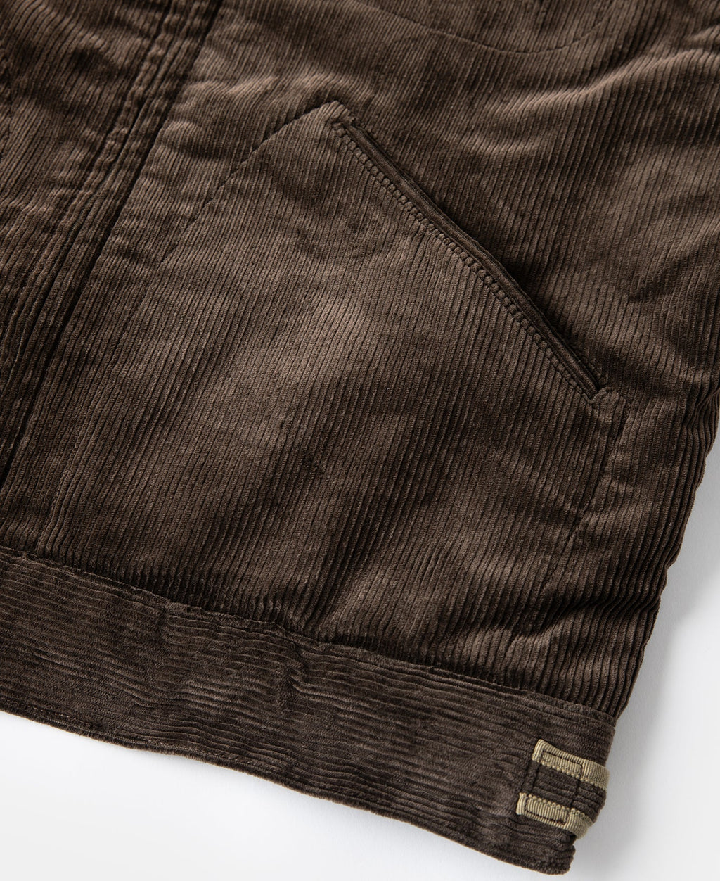 Veste décontractée zippée en velours côtelé épais marron style cosaque pour homme
