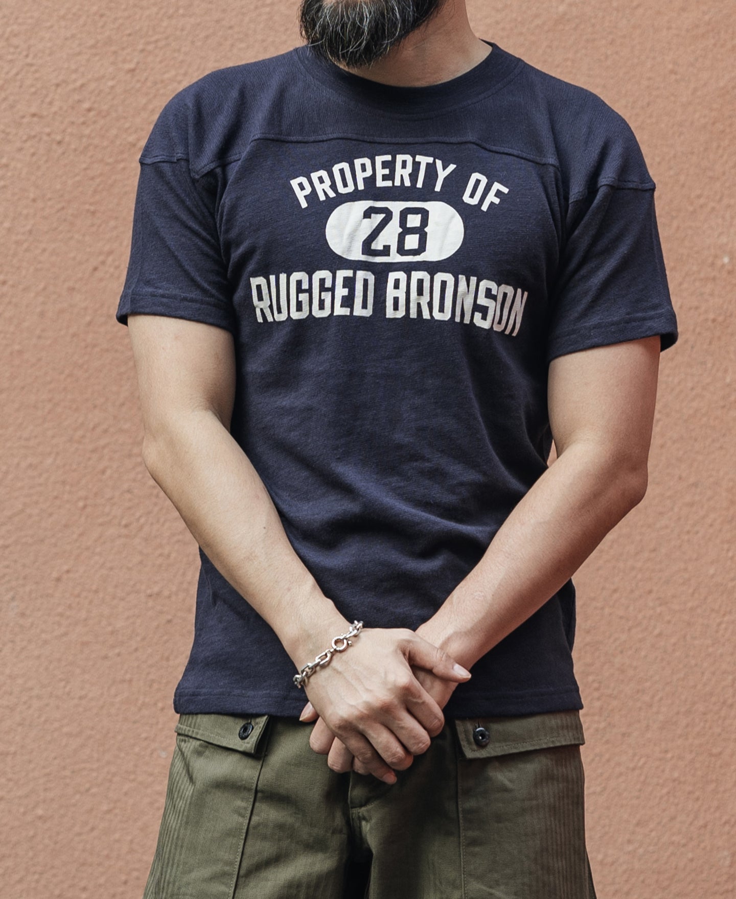 T-shirt Col Épaules Tombantes Imprimé Football Style Vintage Manches Courtes